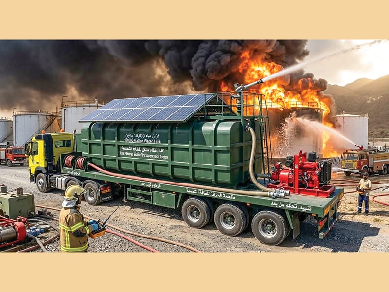 مهندس عماني يطور وحدة متنقلة تعمل بالذكاء الاصطناعي لمكافحة الحرائق الصناعية