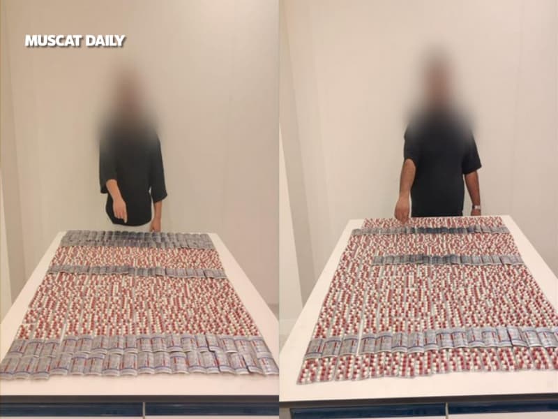 Two arrested for drug smuggling attempt at Muscat Airport